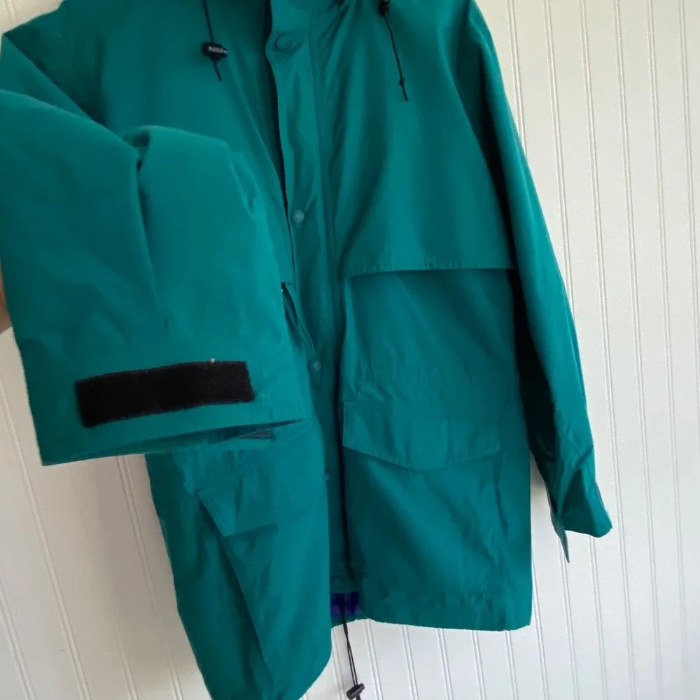 VTG Eddie Bauer Mens Lightweight Chore Jacket Size S Hooded Windbreaker Gore Tex